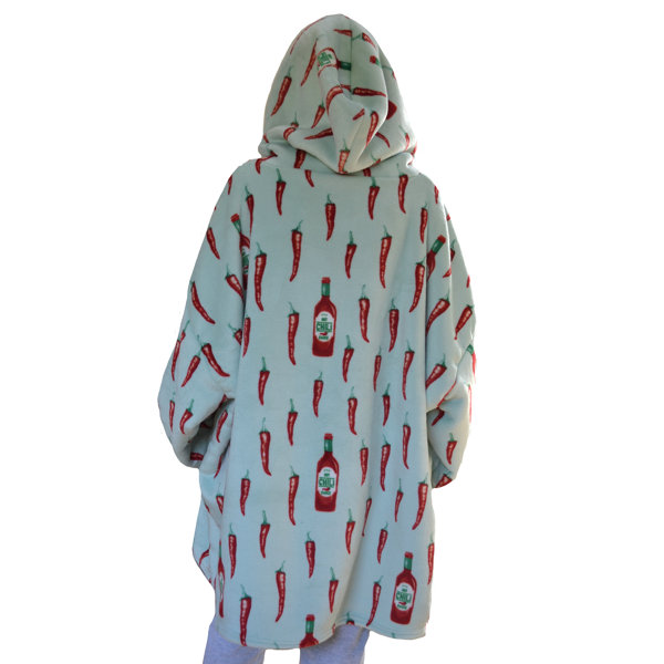 Brambly Cottage Hot Sauce Fleece Hoodie Blanket Wayfair.co.uk